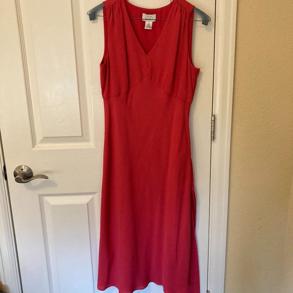 Rose Pink Silk Sleeveless Dress